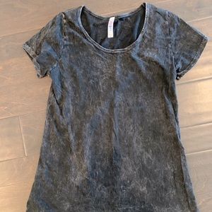 LuLaRoe Black Acid Wash Tee